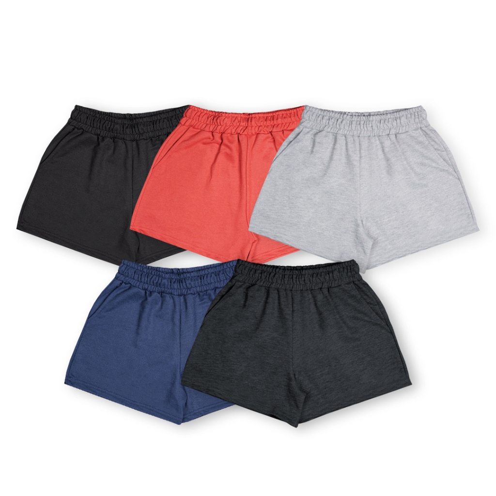 Kit 5  Short Moletom Feminino  Soltinho com Bolso Dia a Dia Confortável Casual Fitness Academia Passeio Verão