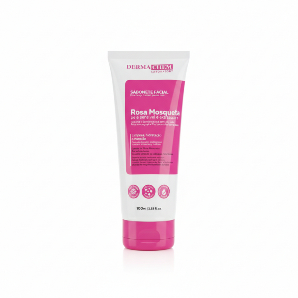 Sabonete Facial Rosa Mosqueta 100Ml - Dermachem Skincare