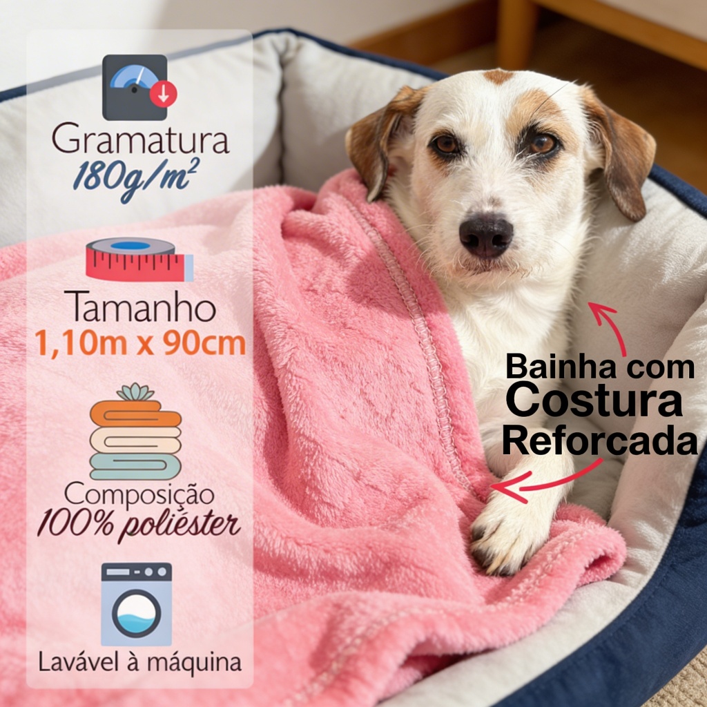 2 Mantas Pet Estampadas Cachorro Gato 1,10m x 90cm em Oferta na Shopee