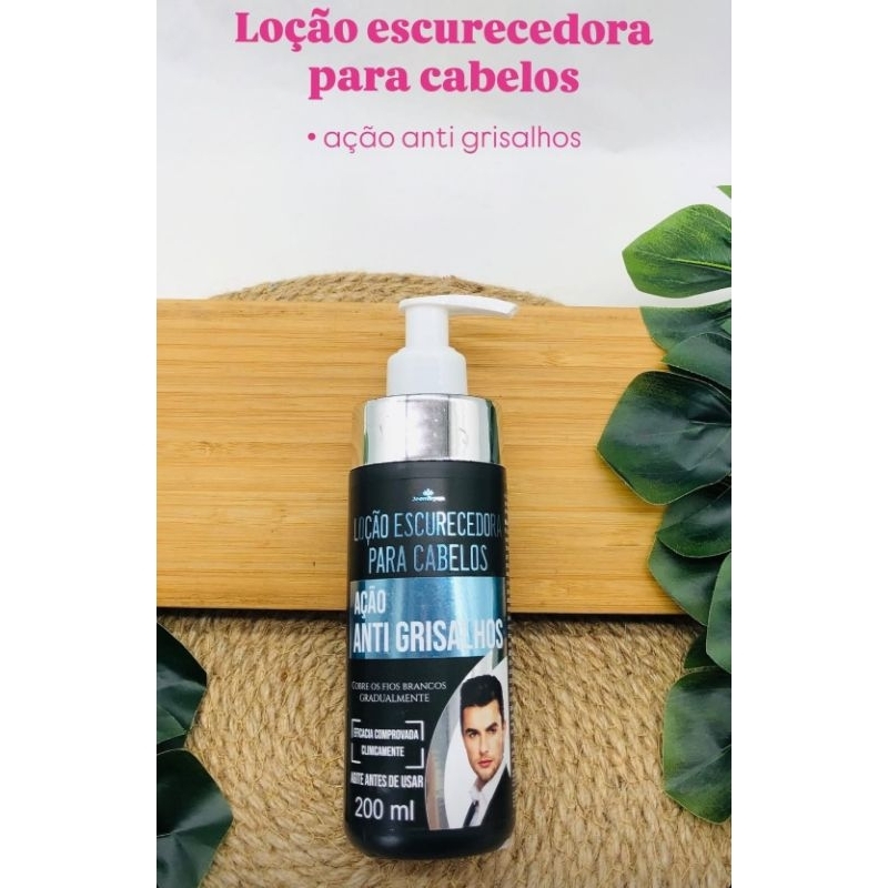 Loção Escurecedora para Cabelos 200ml – Ação Anti Grisalhos Gradual
