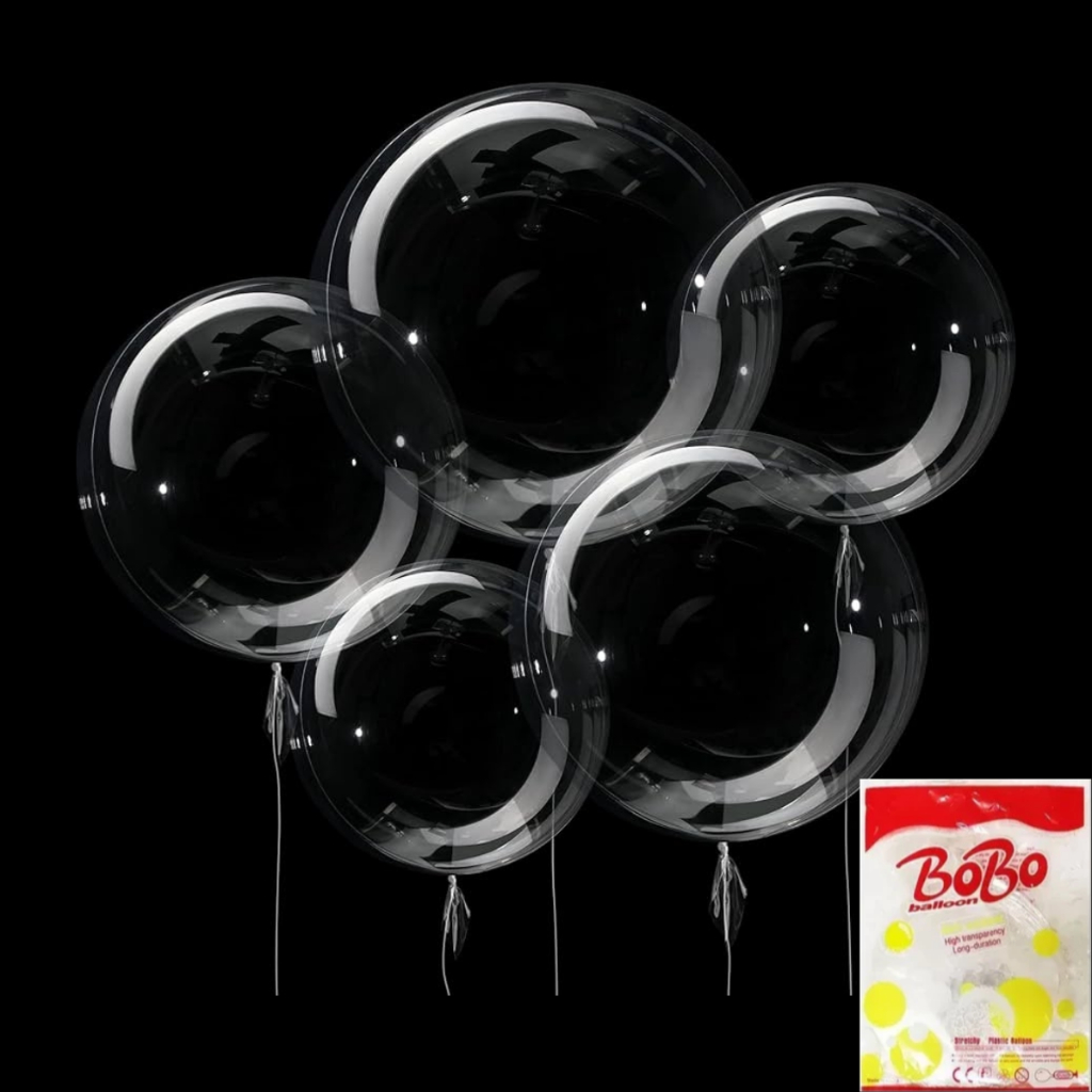 Kit 5/10/20/30/40/50 Balão Bubble 18 Polegadas Transparente Cristal 45cm Bolha BoBo Festa Decoração em Oferta na Shopee