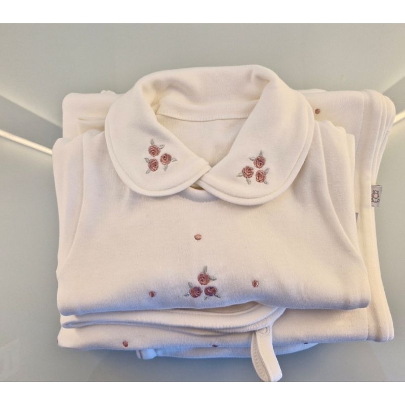 Kit Maternidade Premium Algodão Egípcio -Bordado florzinha Poohlulu