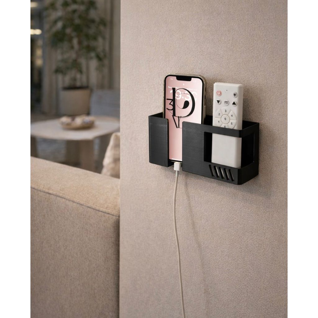 Suporte duplo para celular e controle padrão ou ar-condicionado para fita dupla face facil de instalar .