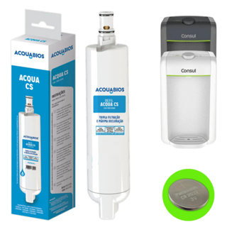 Refil Acqua Cs compatível c/Filtro Purificador de Água Consul Tripla Filtração Acquabios + Bateria em Oferta na Shopee