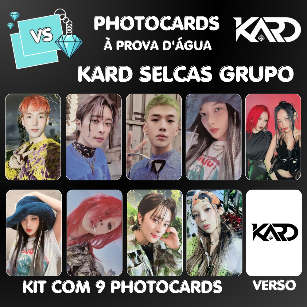 Photocards KARD: SELCAS à prova d'água Fan-made 5.5x8.5cm kpop B.M joseph