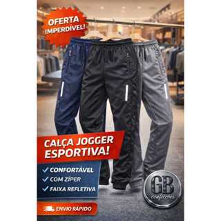 KIT 3 CALÇAS JOGGER MASCULINA PARA ACADEMIA E PARA O DIA A DIA CALÇAS COM BOLSOS E CORDÃO DE AJUSTE em Oferta na Shopee