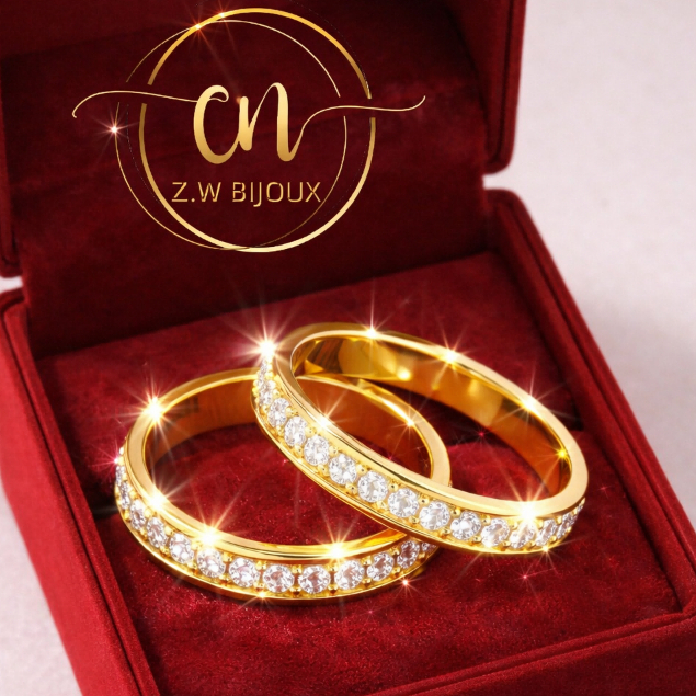 Par de Anel Aparador 2- 3mm em Aco Inoxidavel Para Festa / Clube / Presente/casamento/viagem