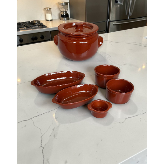 Kit para servir Feijoada e Caldo Cerâmica Refratária Brilho 5-6 peças