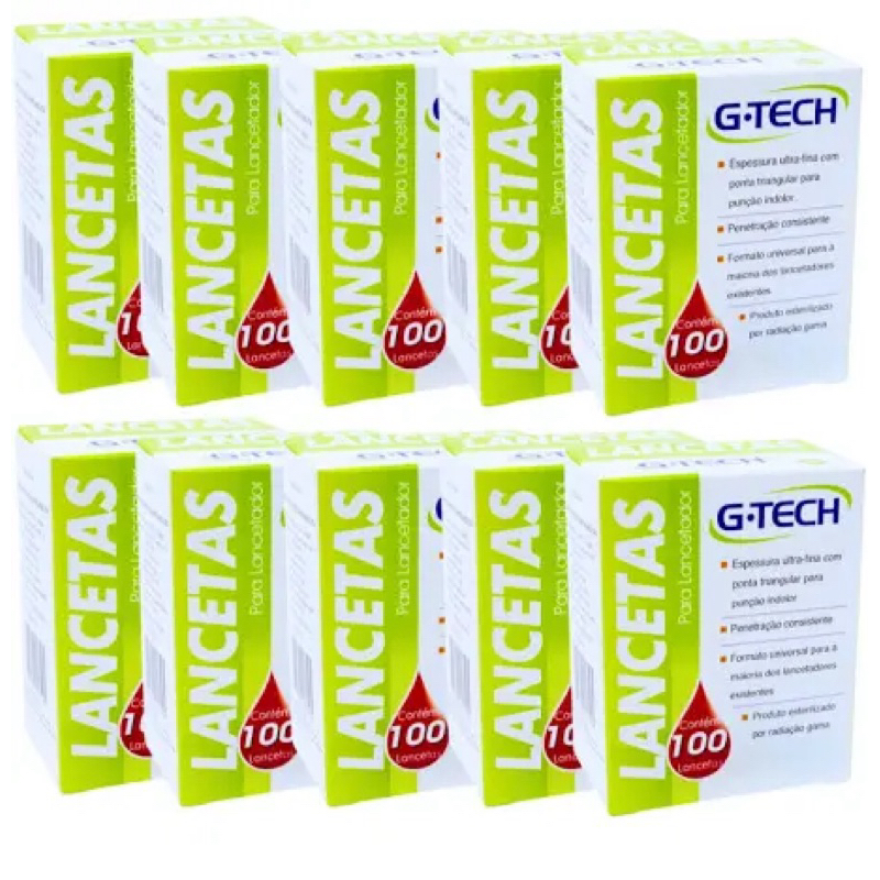 Lanceta G-TECH  com Ponta Triangular para Punção Indolor