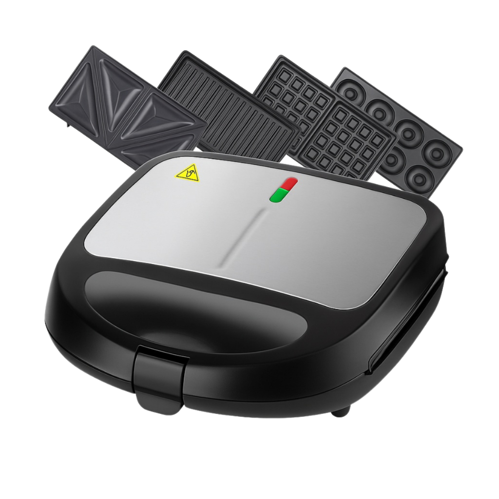 Sanduicheira Elétrica 4 em 1 Grill Misteira Waffle Donuts Antiaderente 110v e 220v em Oferta na Shopee