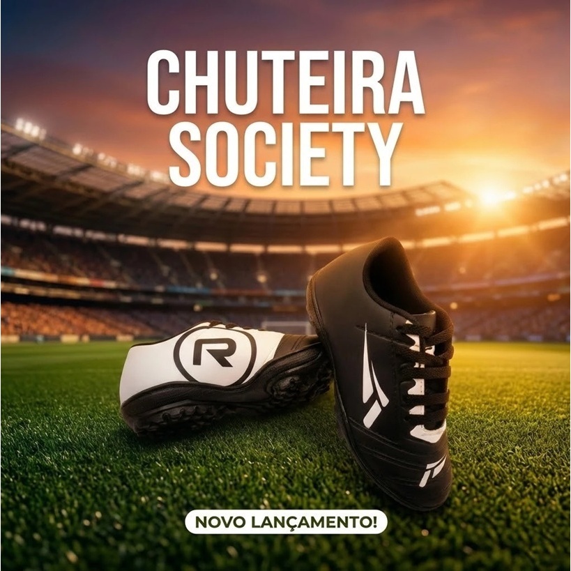 Tênis Chuteira Infantil Society Masculina Reforçada 26-33 Envio Rápido