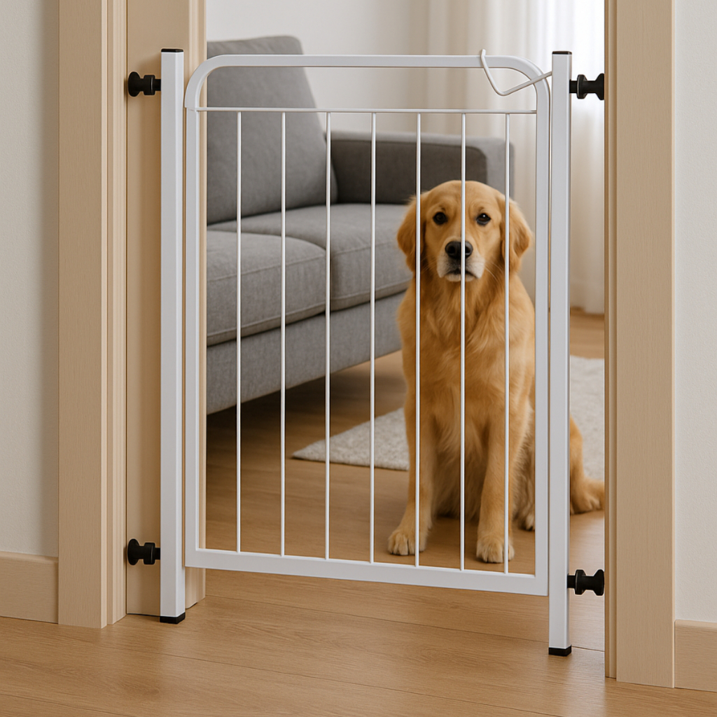 Portão Pet Ajustável 68 a 132 cm Grade de Segurança para Cachorro Sem Furo com Extensor Oferta