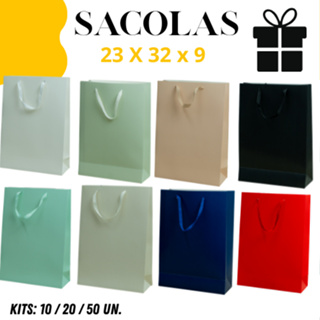 Sacola com alça M 32 x 23 x 9 em Oferta na Shopee