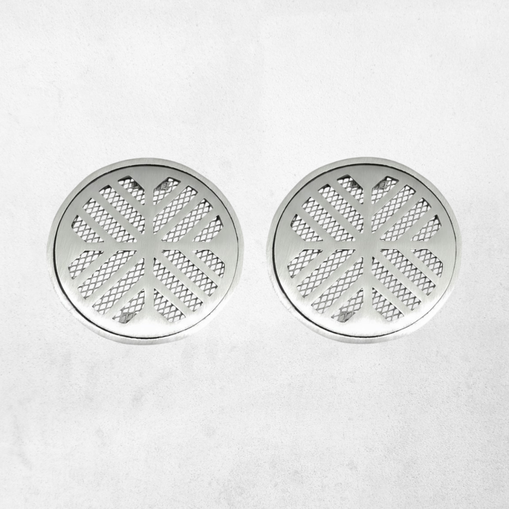 Kit 2 Ralo Redondo 10cm Suporte Tela Anti Inseto Resistente Design Funcional Eficiênte  Área Externa Fácil Limpeza
