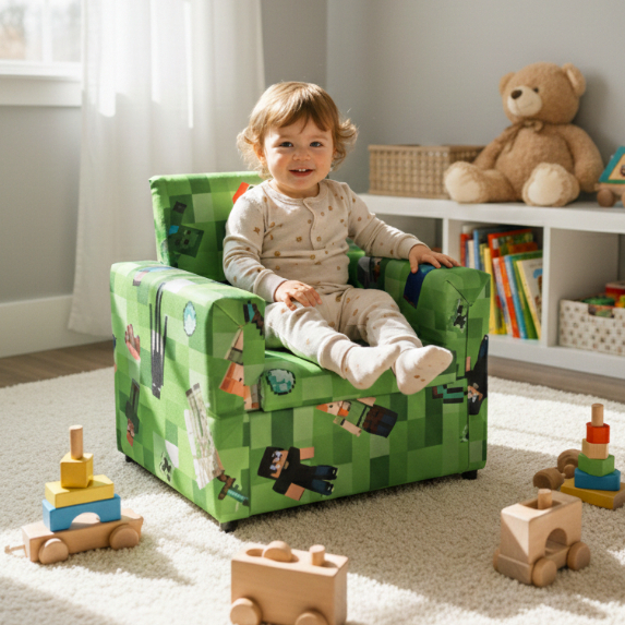 Sofazinho Infantil Jogos Gamer Personagens Poltrona Para Crianças Confortável