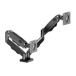 Suporte Ergonômico Articulado de Mesa, 2 Monitores 17 a 35" até 9kg, Pistão a Gás, Preto, F160N, ELG