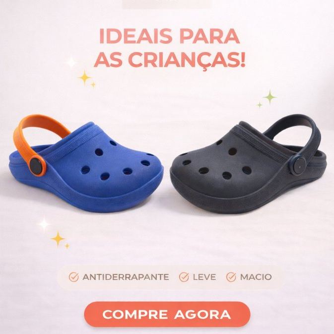 BABUCHE SANDALIA INFANTIL CROC MENINO MACIO CINFORTO LEVE