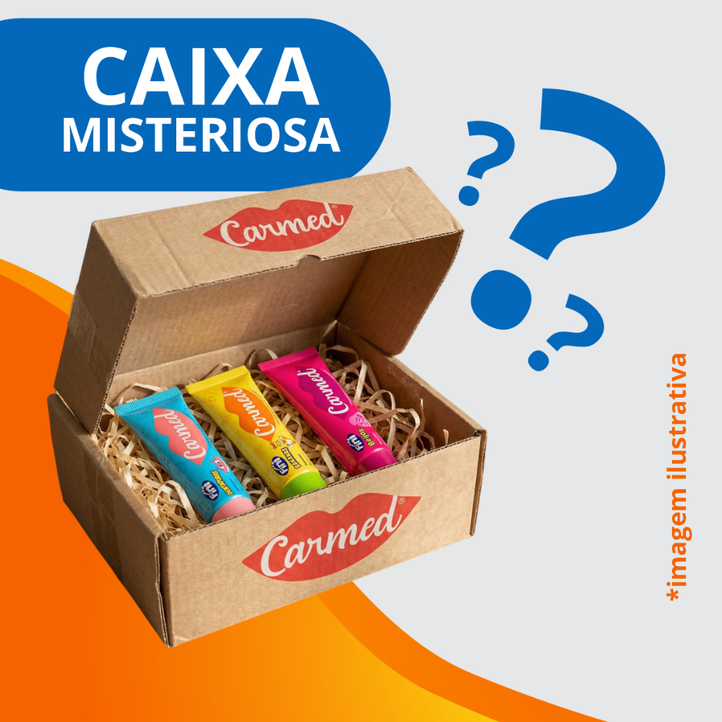 1/3 ou 5 Unidades Carmed Misterioso Hidratante Labial Surpresa em Oferta na Shopee