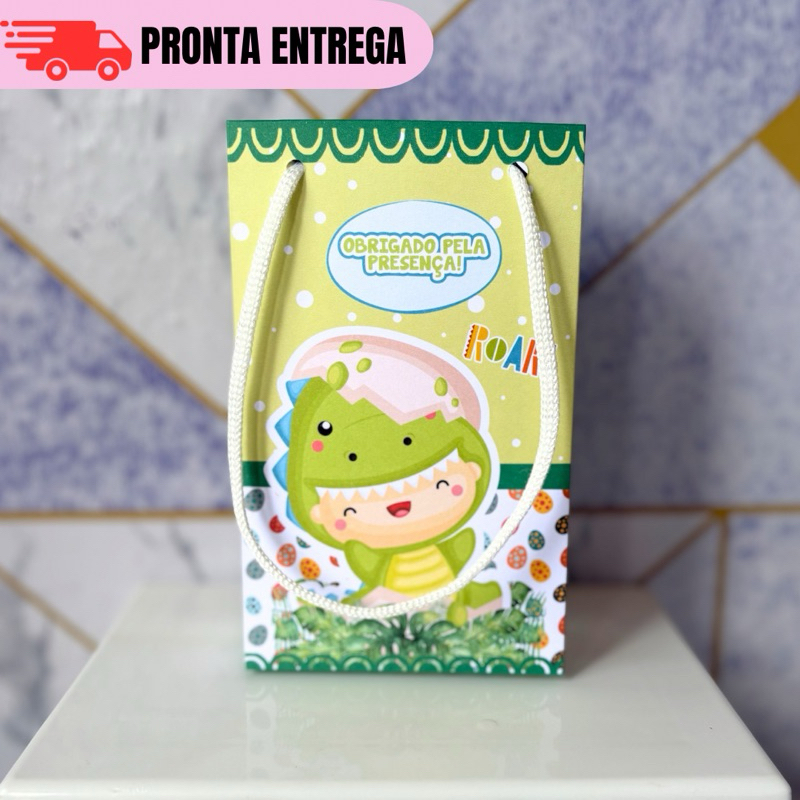 Sacolinha Surpresa Personalizada Dino Baby PEGUE E MONTE Lembrancinhas  Festa Infantil  Aniversário Maletinha