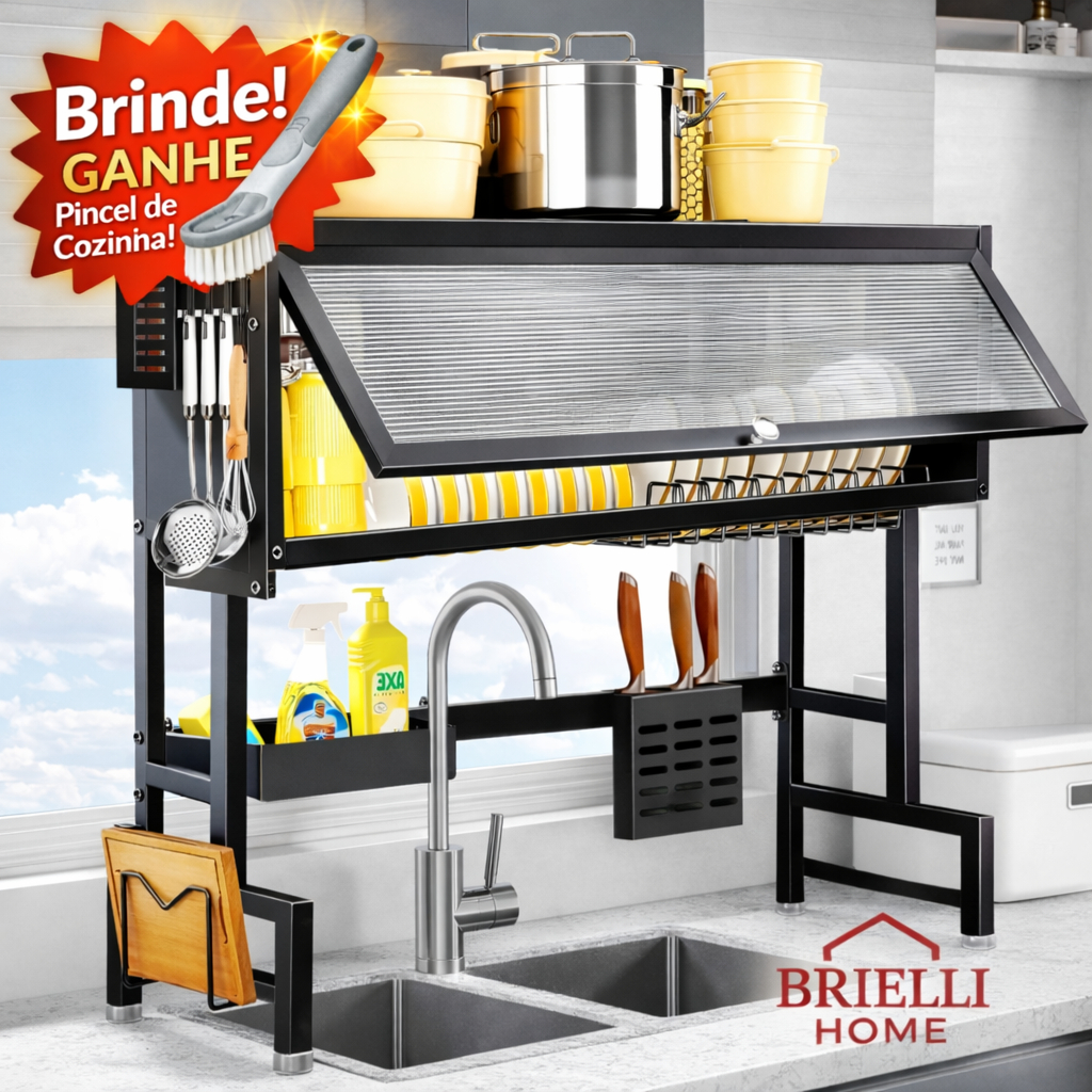 Escorredor Suspenso Prateleira para Pia de Cozinha Inox + Brinde – Organizador Premium em Oferta na Shopee