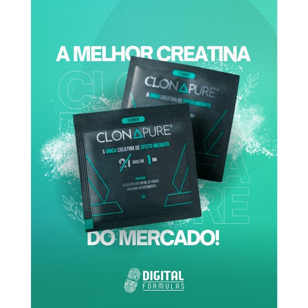 Clonapure Creatina De Efeito Imediato Mais Absorção E Energia - Em Pote dosador