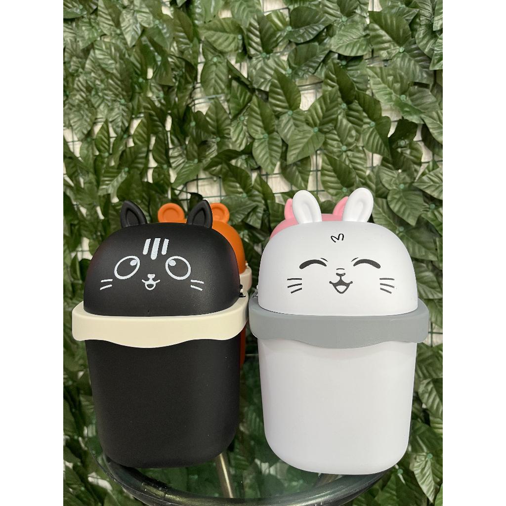 Lixeira de Mesa 1,5L com Design de Animal Fofinho em Plástico Resistente