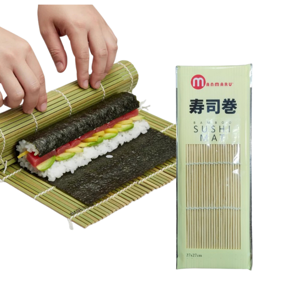 Esteira Sushi Sudare Profissional Bambu 27cm Tapete Para Enrolar Sushi e Hot Roll