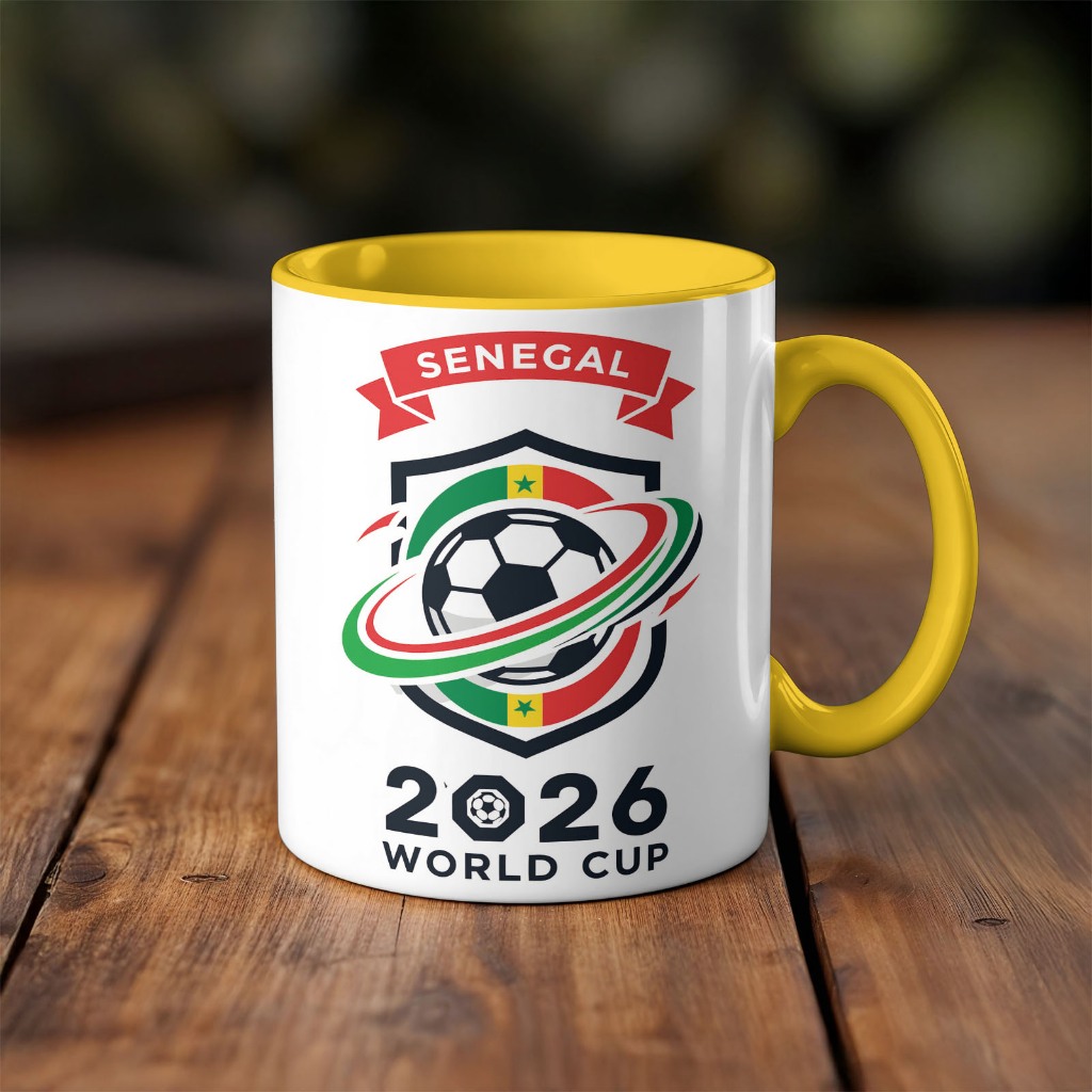 Caneca xicara Futebol Copa mundo Senegal 26EI