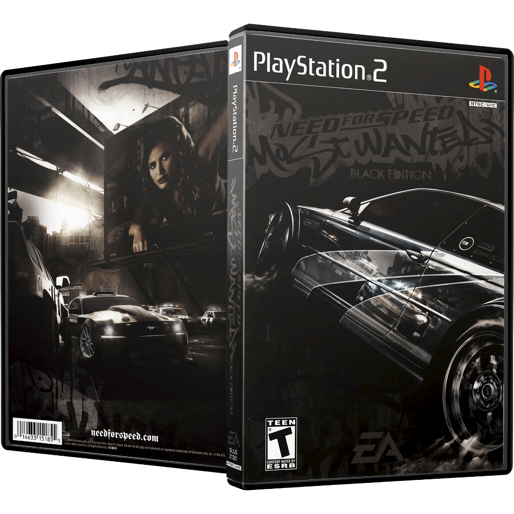 Need for Speed Most Wanted Black Edition PS2 (Legendado PT-BR) – Mídia Física Com Encarte + Box Completo