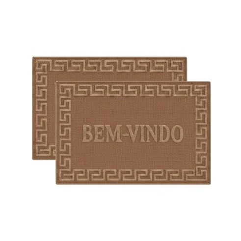 Kit 2 Tapete Capacho Antiderrapante Vinílico Porta Entrada