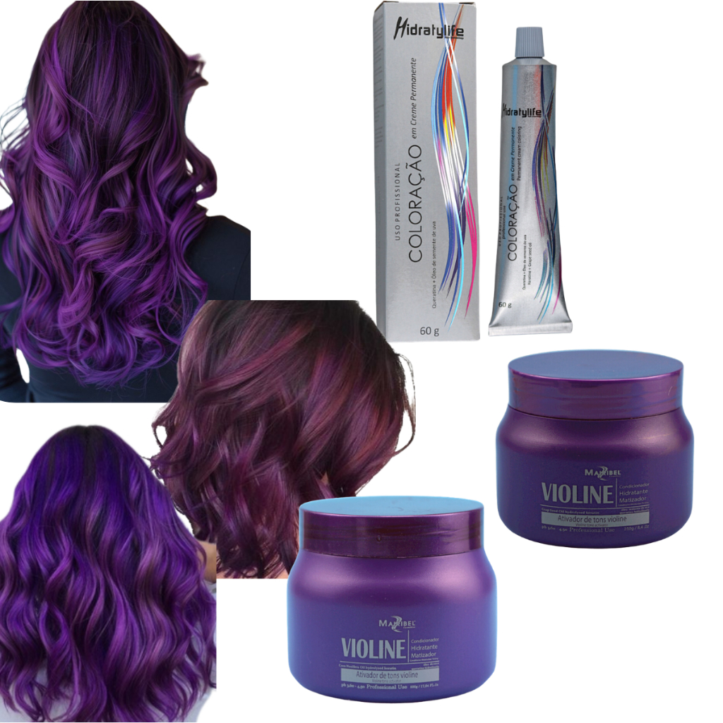 Kit Tinta Mairibel 66.226 Violine Intenso + Matizador Violine | Intensidade Prolongada