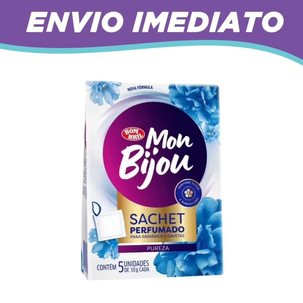 Sache Perfumado Roupa Armário Pureza 5 Unidades Bombril