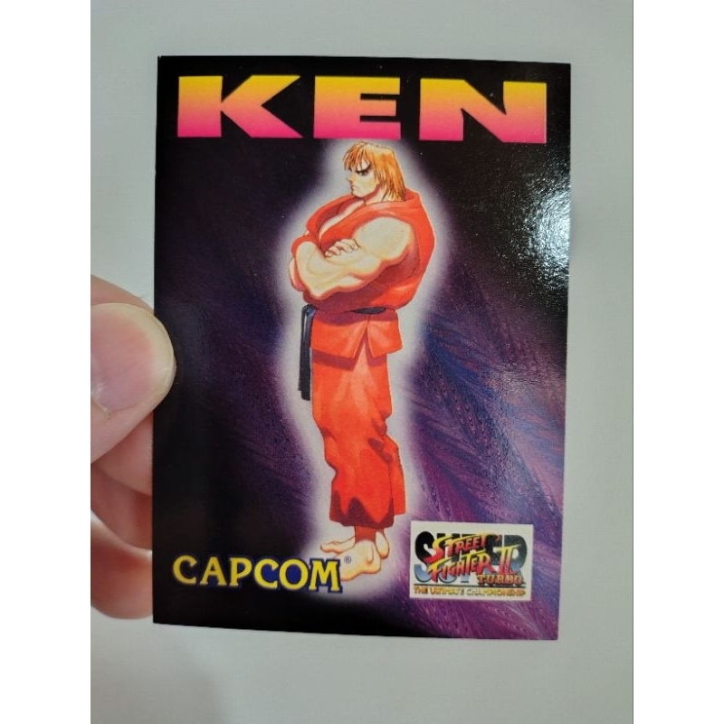 Card Raro anos 90 Ken Master Street Fighter 2 Turbo Original Capcom