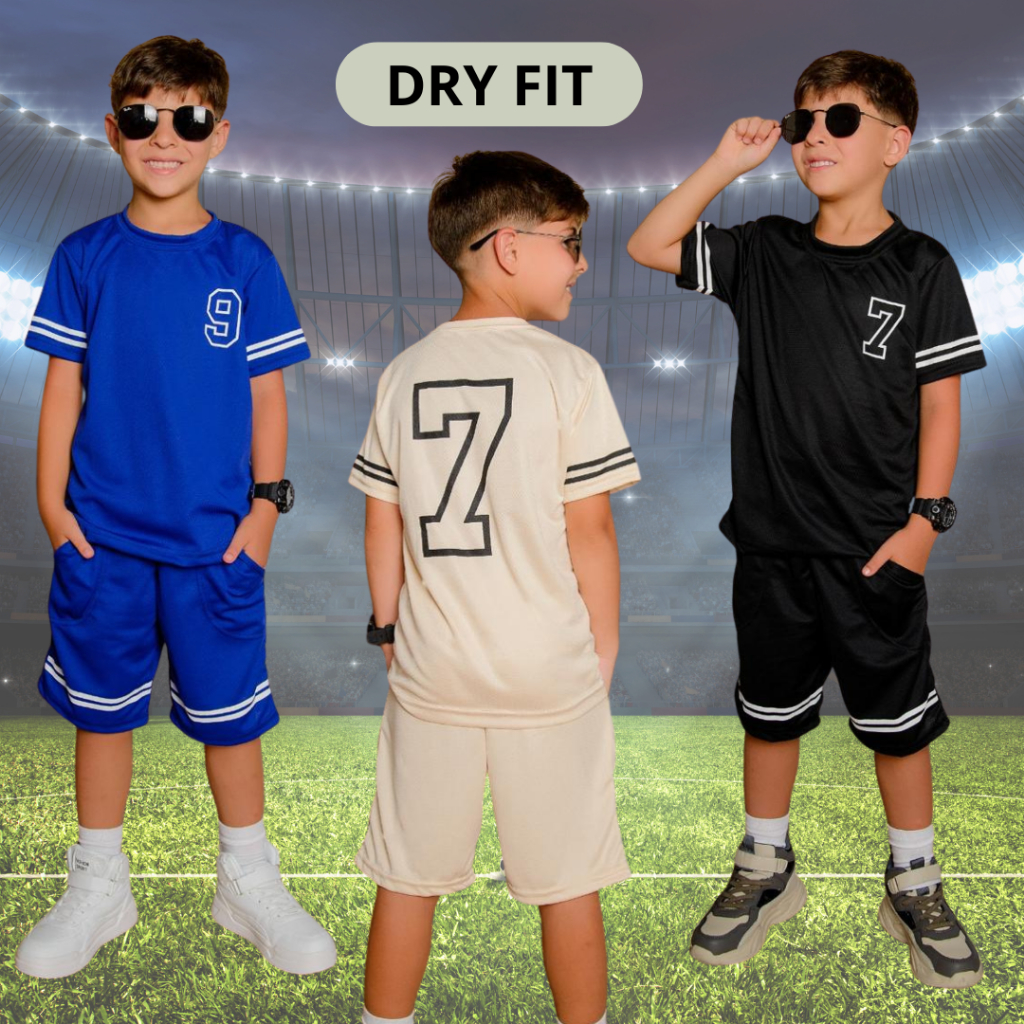 Conjunto Infantil Masculino Juvenil Menino DRY FIT Lançamento