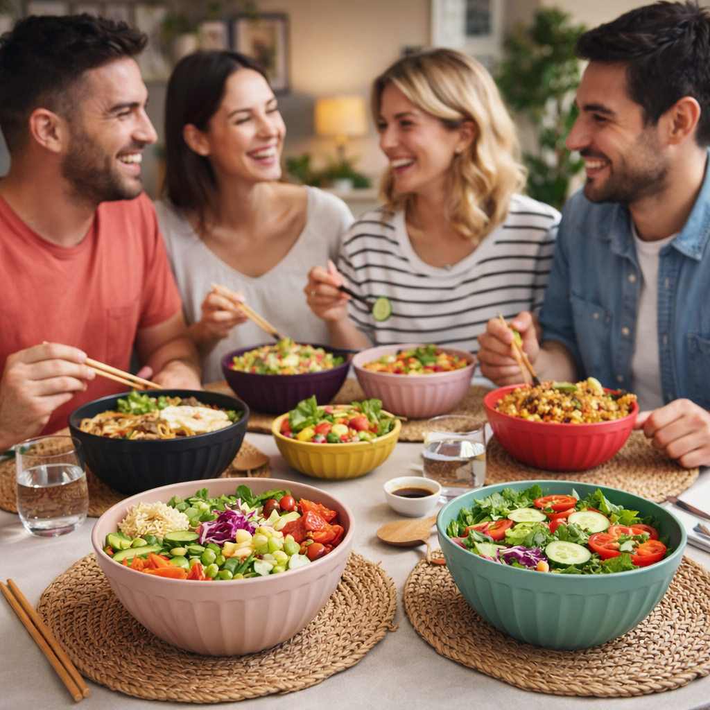 Saladeira Bacia Vasilha Tigela Bowl Poke Yakissoba Lámem 1,5 Litros Multiuso Redonda UZ Utilidades