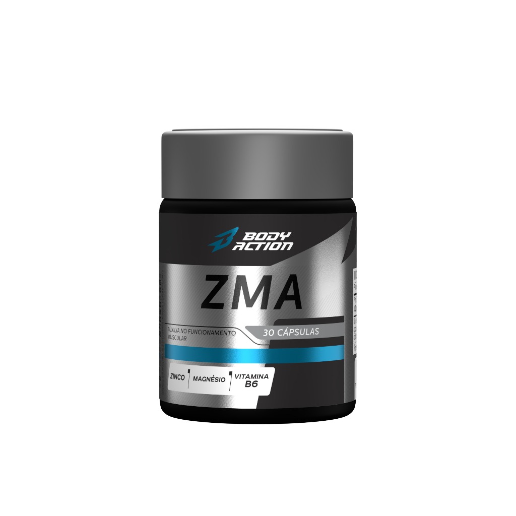 Zma Zinco Magnésio Vitamina B6 30 Caps Bodyaction em Oferta na Shopee