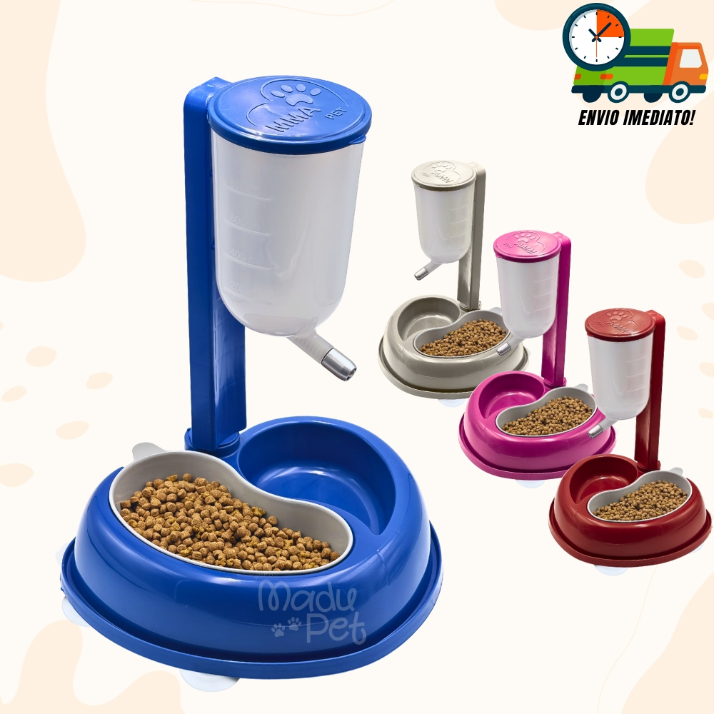 Bebedouro Automático Comedouro Para Cães e Gatos Duplo Anti Formiga C/ Bilha Promoção Envio Imediato em Oferta na Shopee