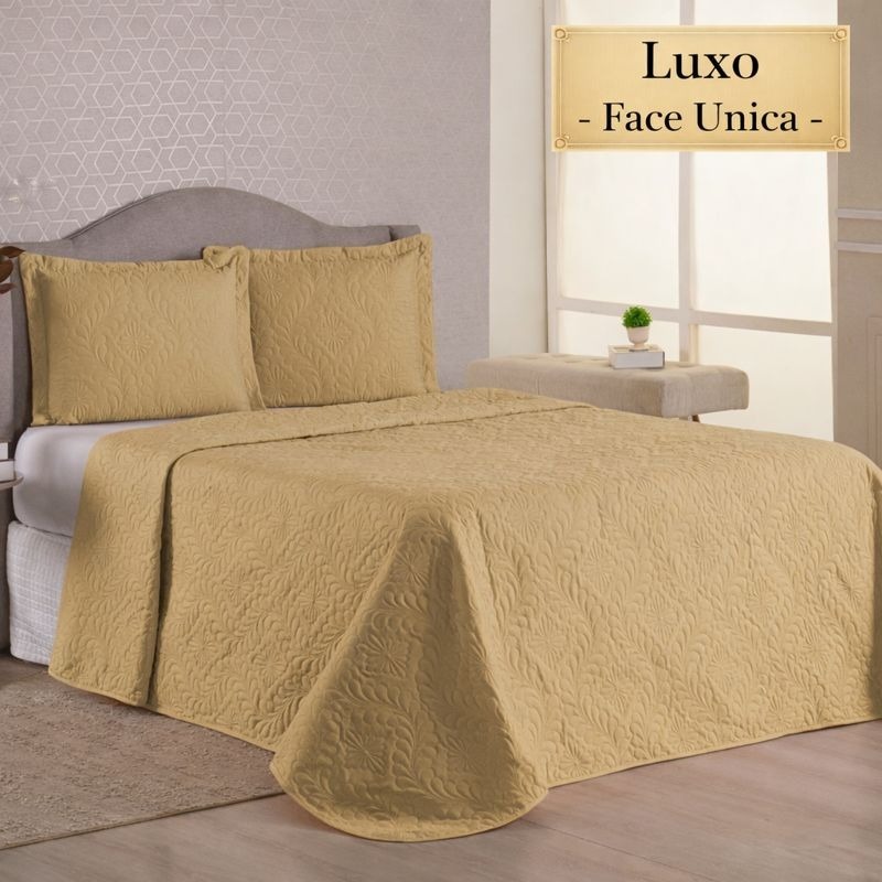Colcha Cobre Leito Para Cama Casal-Queen-Solteiro Luxo  - LE