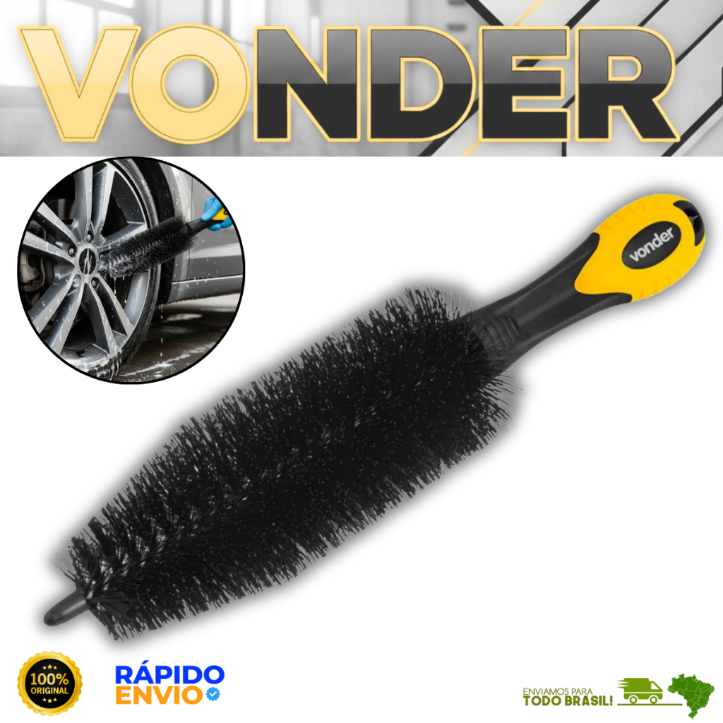 Escova Para Limpeza De Furo De Rodas Média Vonder Resistente Oferta Premium Cerdas Em Nylon