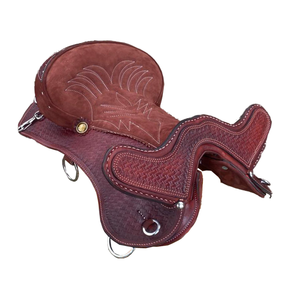 Arreio Sela 14'' Cutuca Luxo Argolas Inox Cutuco Couro Legítimo Cabeça de Chifre/Mineira em Oferta na Shopee