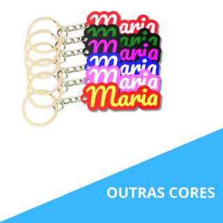 Kit 5 Chaveiros Personalizados Qualquer Nome ou Palavra Colorido Nomes Variados Com Argola em Oferta na Shopee