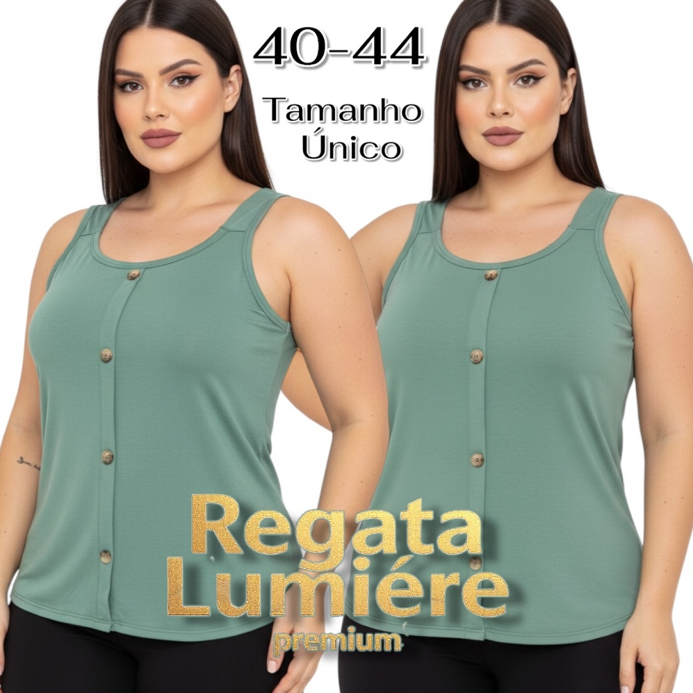 Regata Feminina Lumiére Elegante Confortável 40-44 em Viscolycra Premium Tam Único