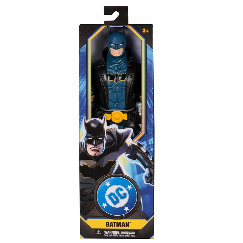 Boneco Batman Azul com Sobretudo Preto De 30Cm Sunny