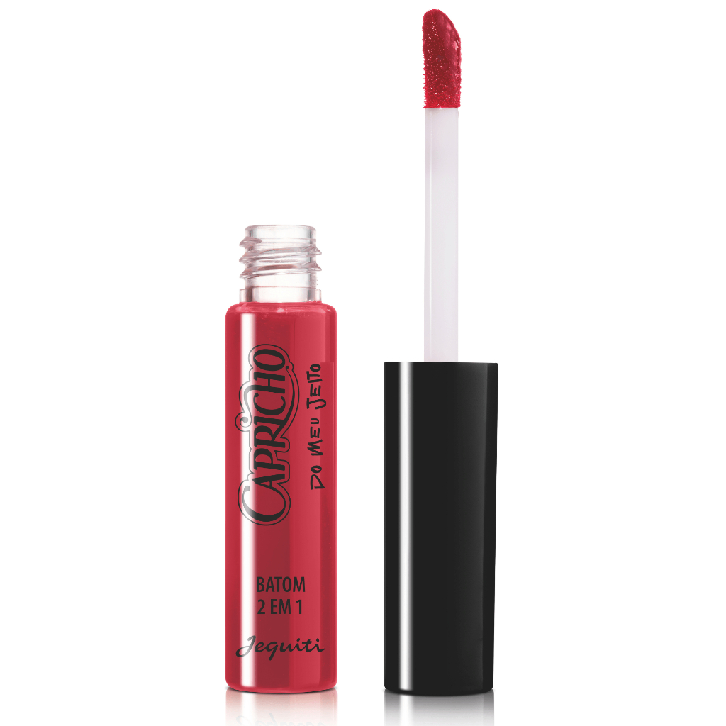 Batom 2 em 1 - Multifuncional Capricho Vermelho Cherry 4,7ml Jequiti