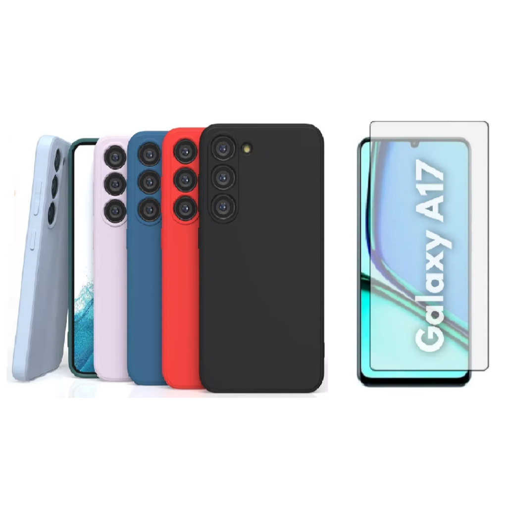 Capa Capinha Aveludada + Película Cerâmica Para Samsung a17
