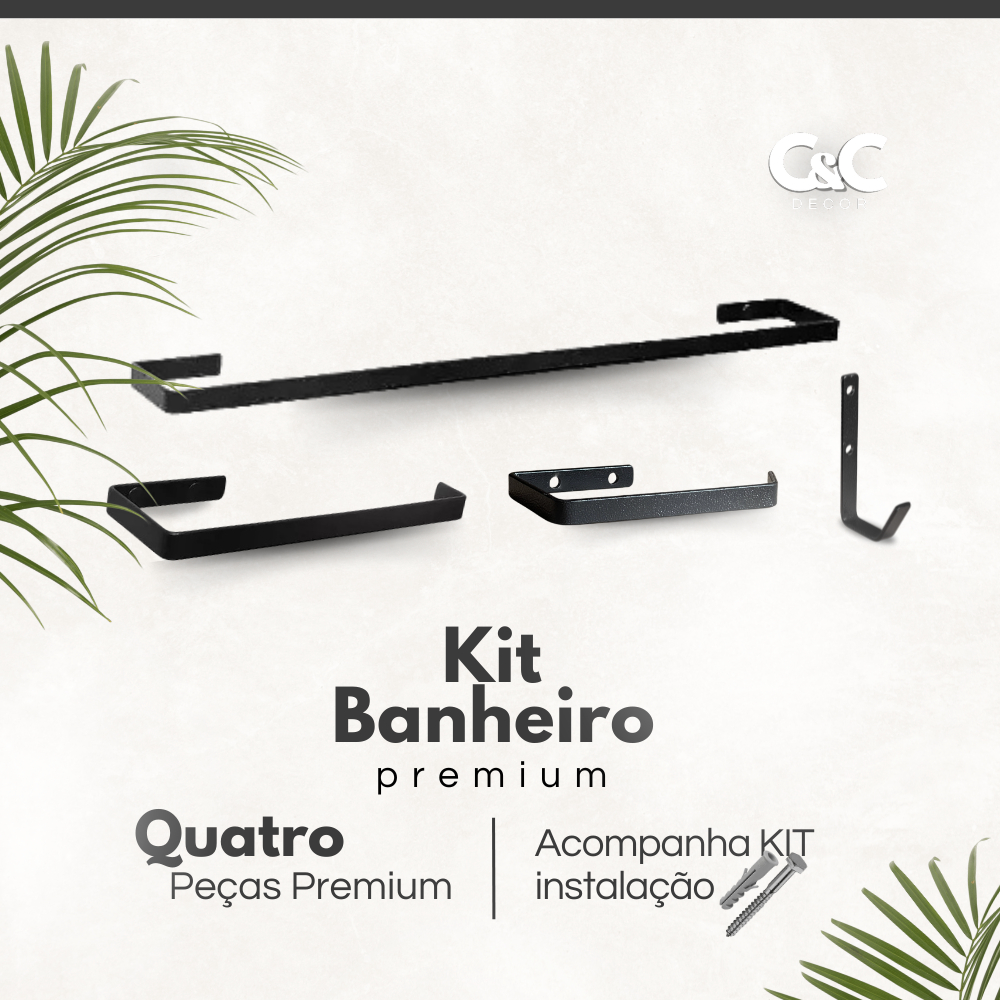 Kit  Para  Banheiro Porta  Toalha De Banho Toalha De Rosto Porta Papel Higienico E Gancho Multi Uso em Oferta na Shopee