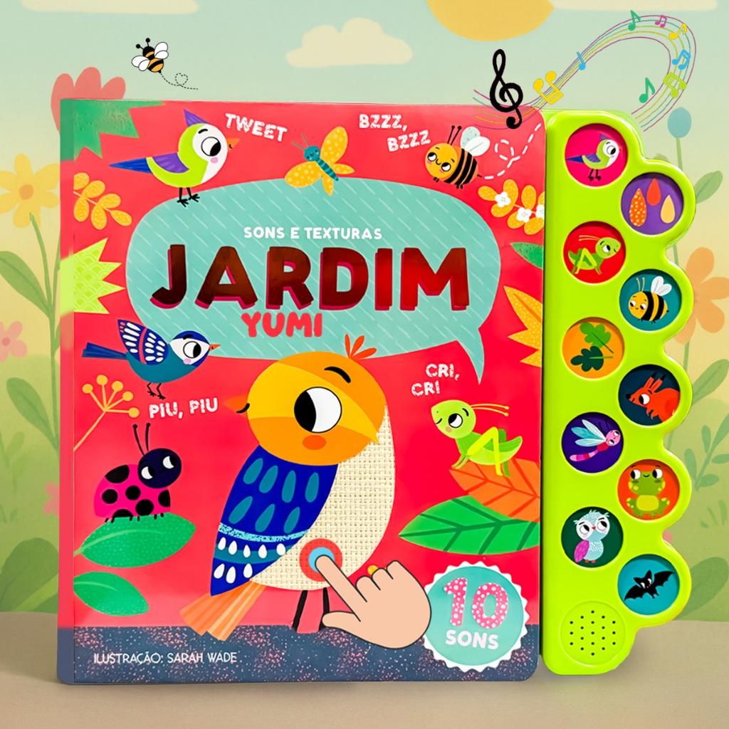 Livro Infantil Bebê Sensorial | Animais Do Jardim Leia E Ouça Interativo Edição Gigante Colecionável em Oferta na Shopee