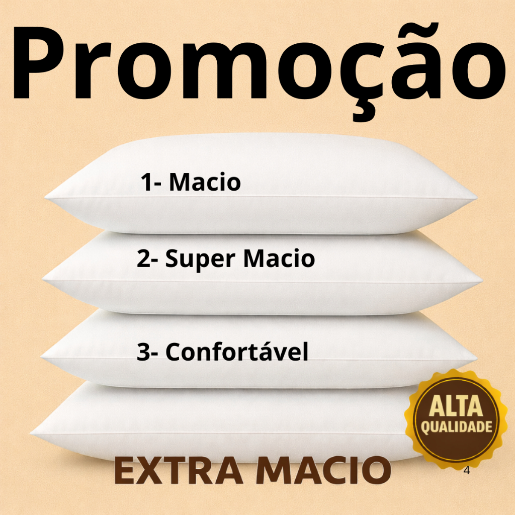 Travesseiros Premier Antialérgico Macio Fibra Siliconada 150 Fios 70x50cm