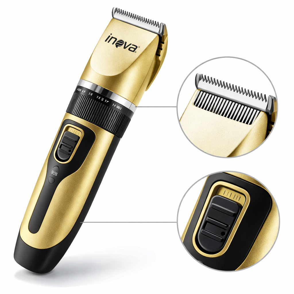 Máquina Cortador de Cabelo e Pet Barbeador Sem Fio Profissional Bivolt