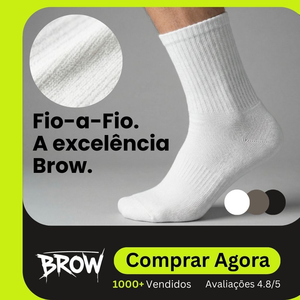 Kit 3/12 Pares Meia Cano Alto Masculina.